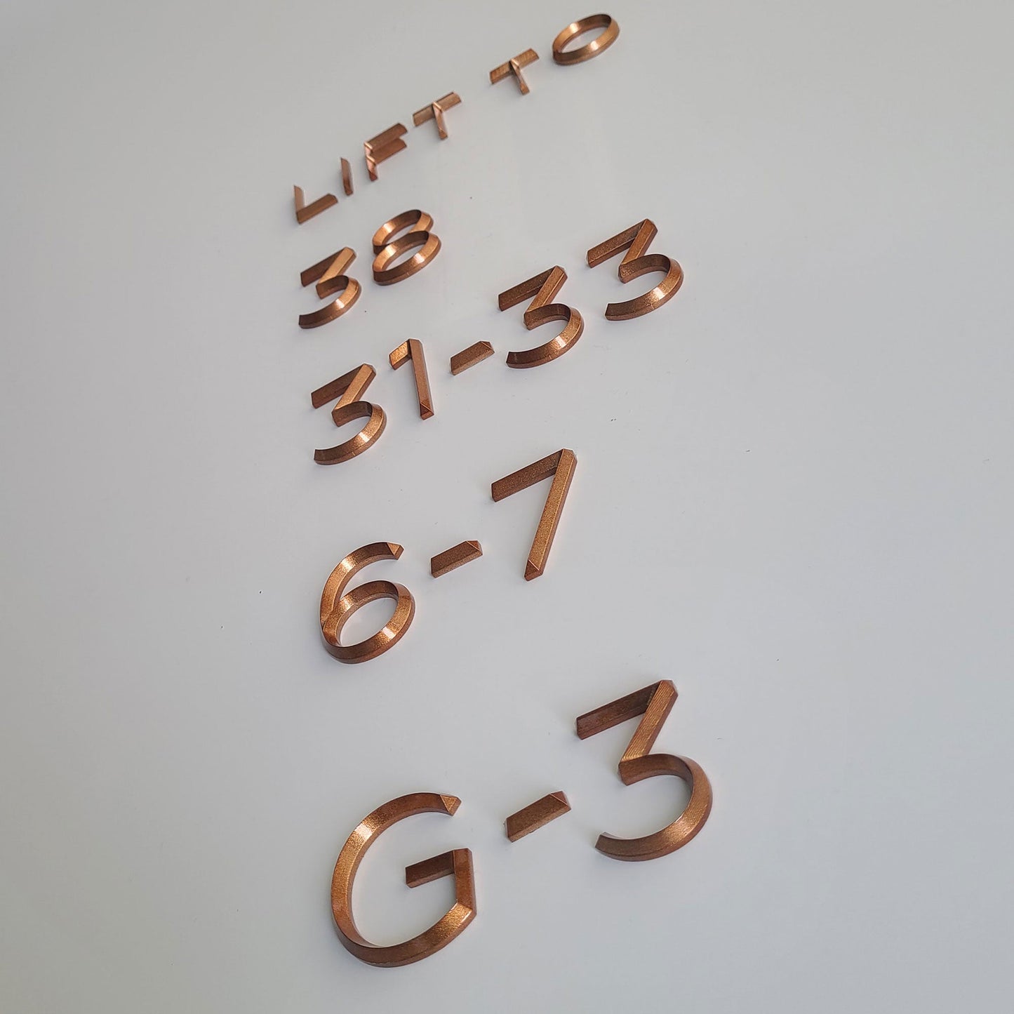 3D engraved stainless steel letters solid cut metal alphabet sign office indoor wall art letters with beveled finish