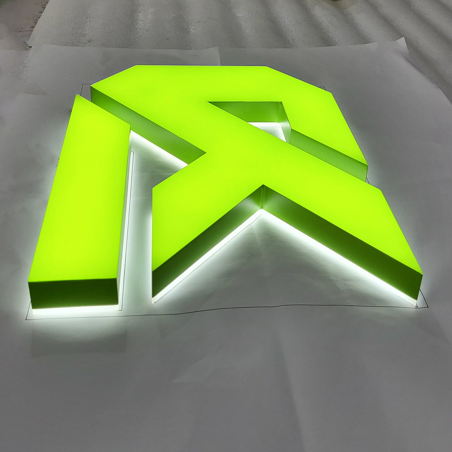 Storefront 3d plastic acrylic letters led double sided illuminated letter custom office led sign