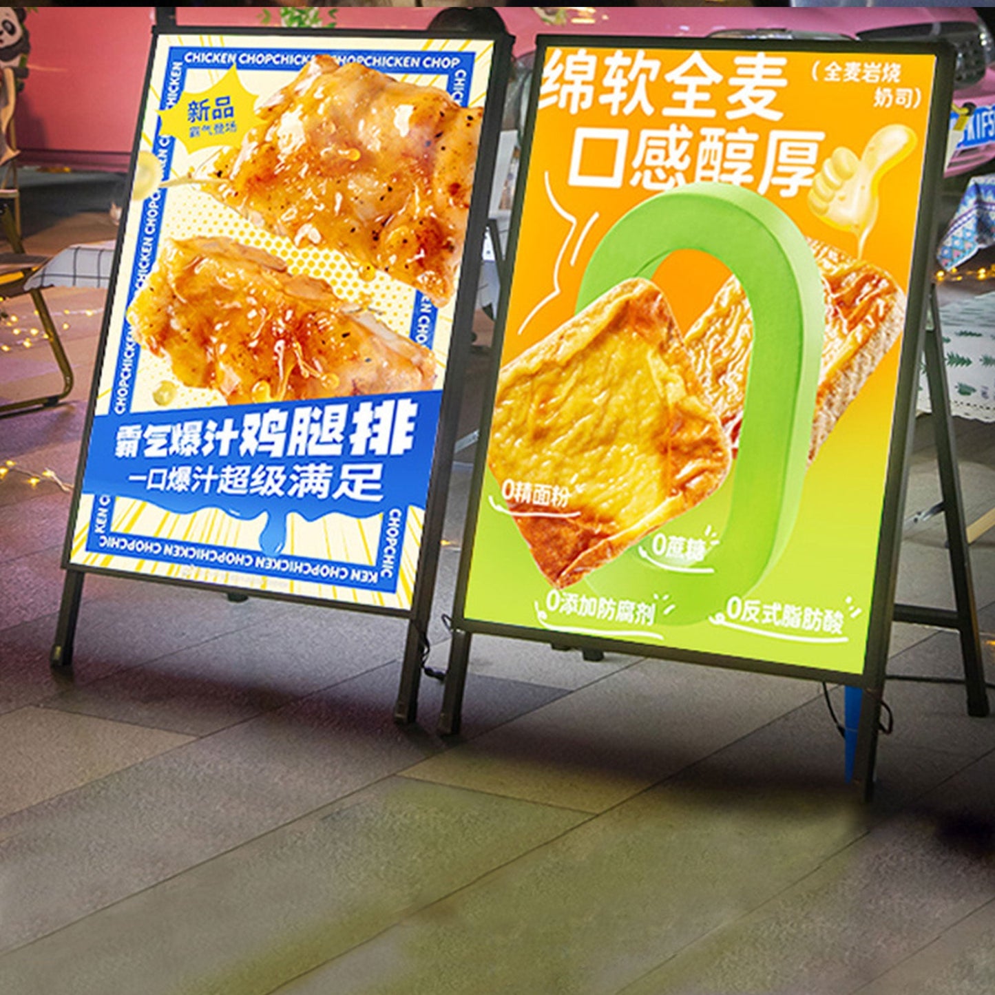 Custom led menu board lighting box led poster a1/a2/a3/a4 free standing ultra thin light box