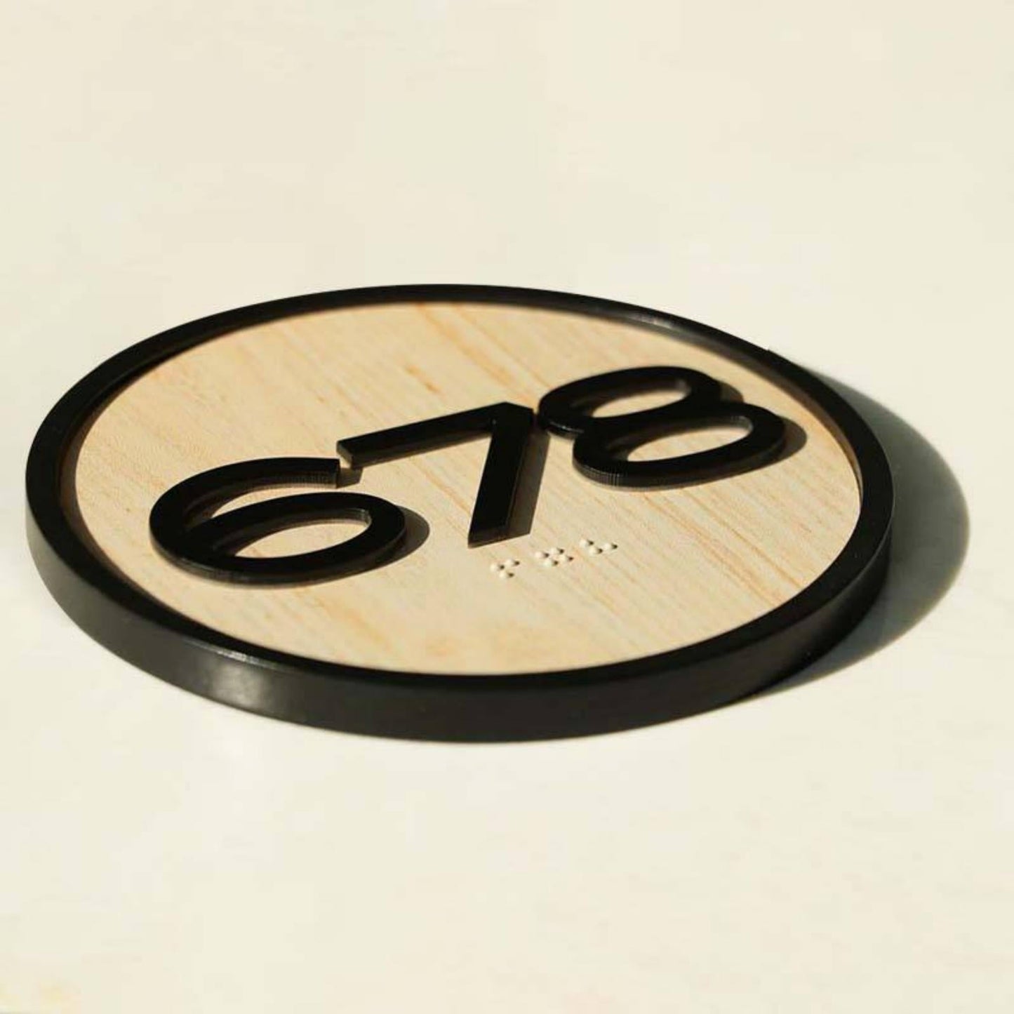 Custom ADA standard braille sign 3d raised numbers metal bead braille wall signage