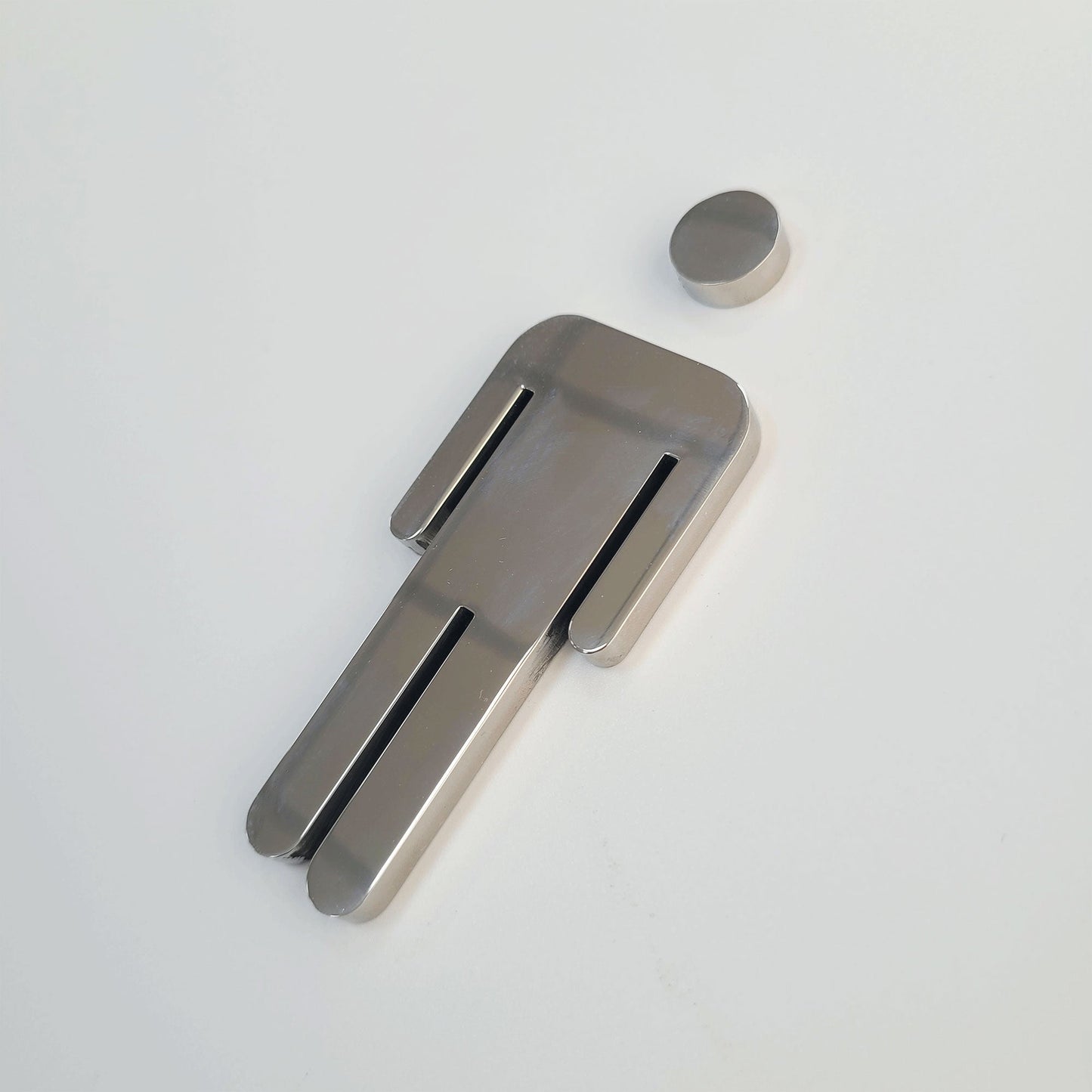 Personalized restroom signs stainless steel cut 3d lettering mirror finish office indoor wall gender sign
