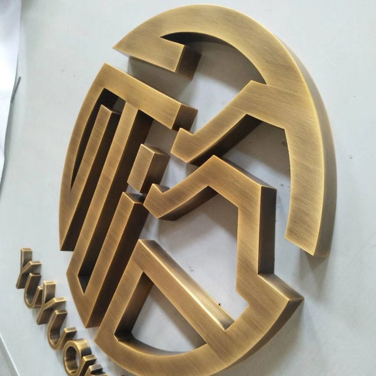 Customized Vintage Metal Letters Sign Bronze Stainless Steel 3d Channel Letter Wall Logo Store Company Brand Signage