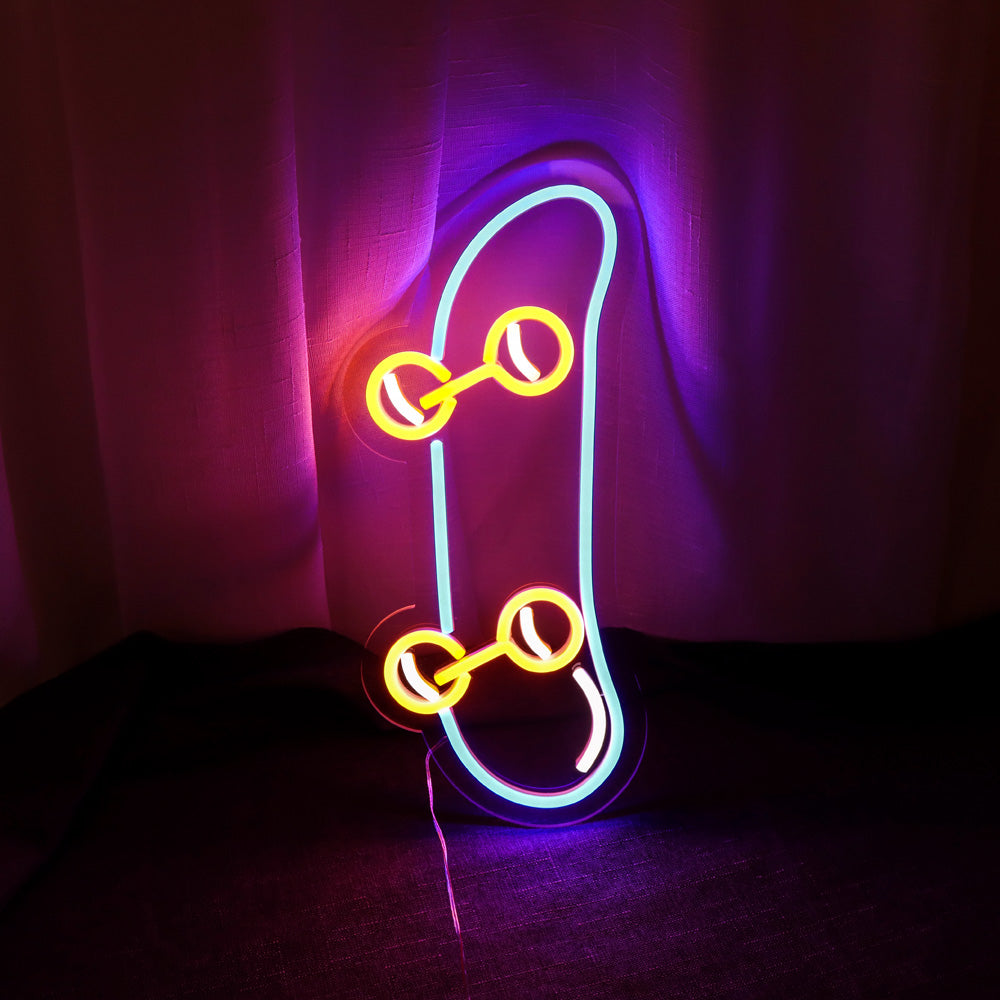 skating board led neon sign, led neon board for kids,good gift for Children
