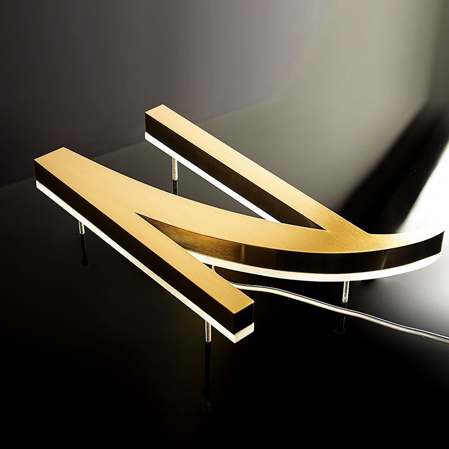 Brushed Custom Illuminated Business Signage Office Indoor Outdoor Backlit Sign 3d Wall Logo Led Channel Letter