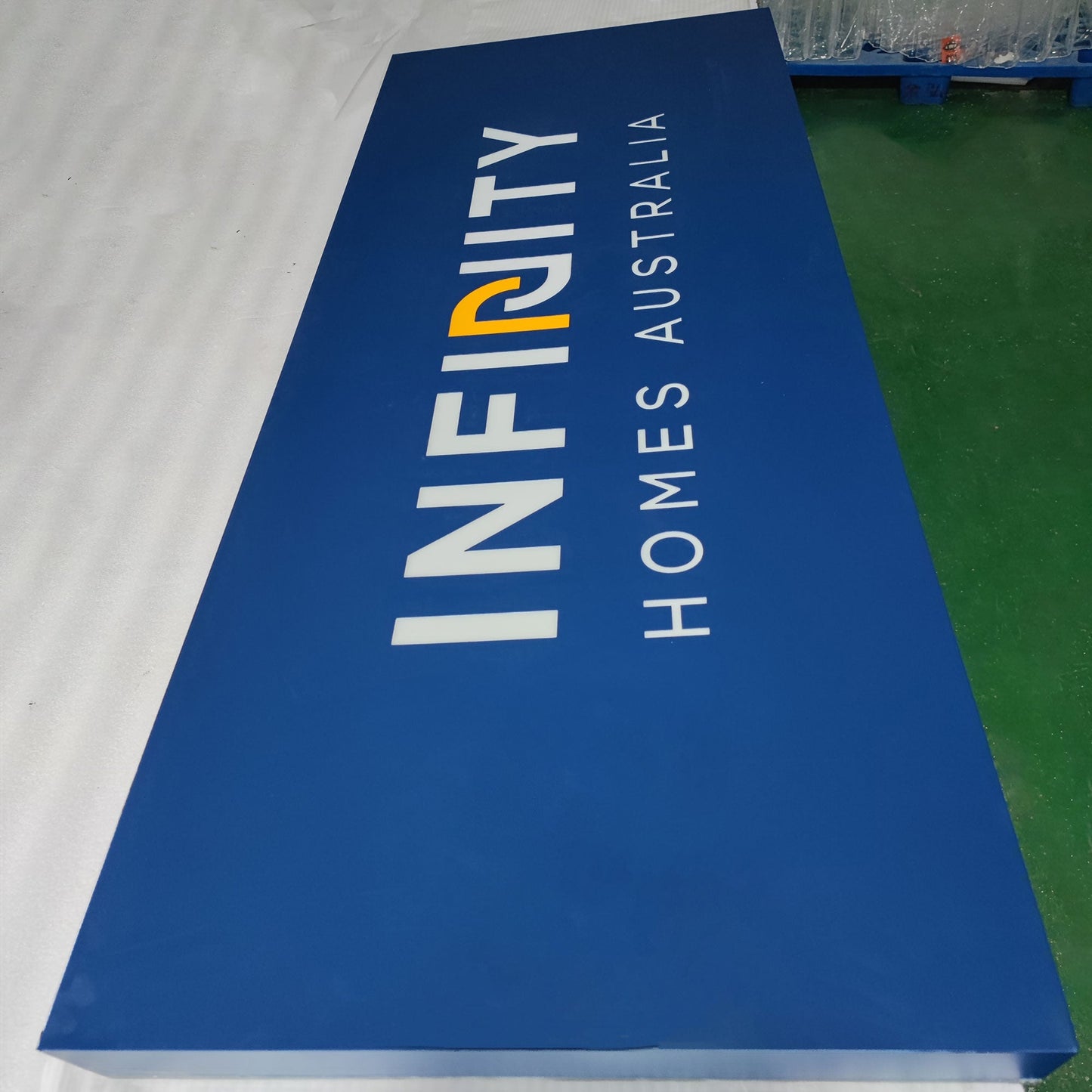 Rectangle Acrylic Frontlit Lightbox Painted Color Led Double Side Illuminated Shopfront Signboard