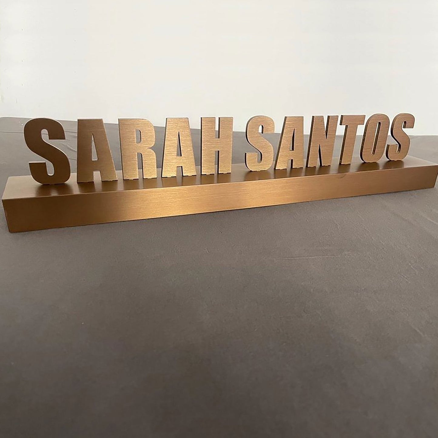 Custom Free Standing Laser Cut Solid Metal Alphabets Letter 3D Brushed Aluminium Letters