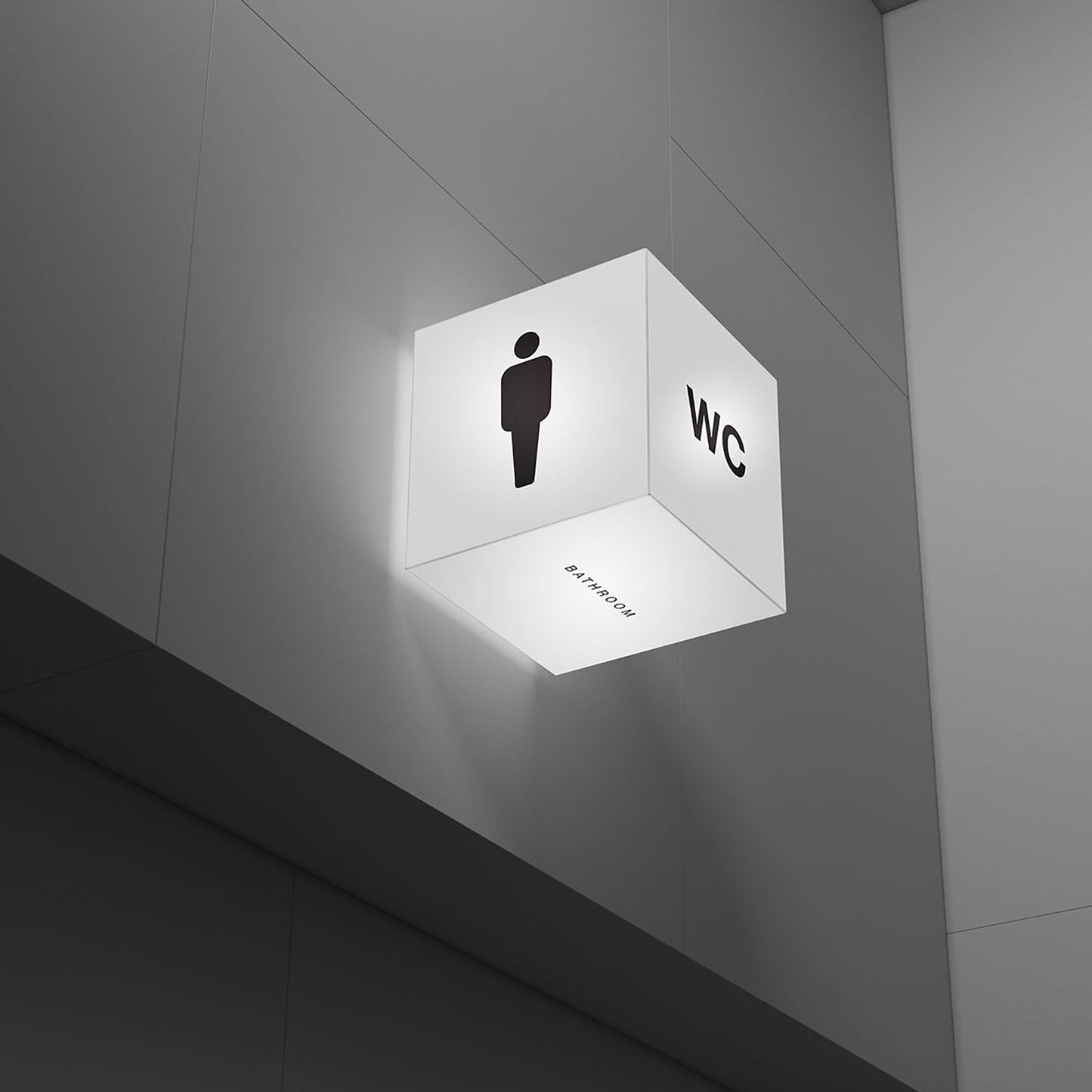 Customized square LED signage full illuminated light box acrylic indoor outdoor light box sign