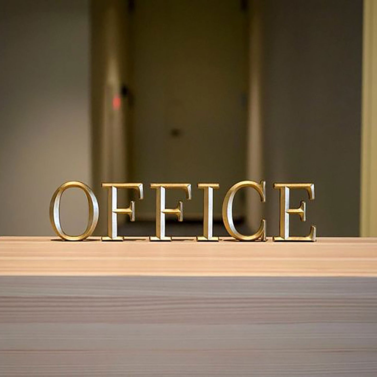 Custom Stainless Steel Hotel Signage Free Standing 3D Cut Letters Front Desk Reception Sign