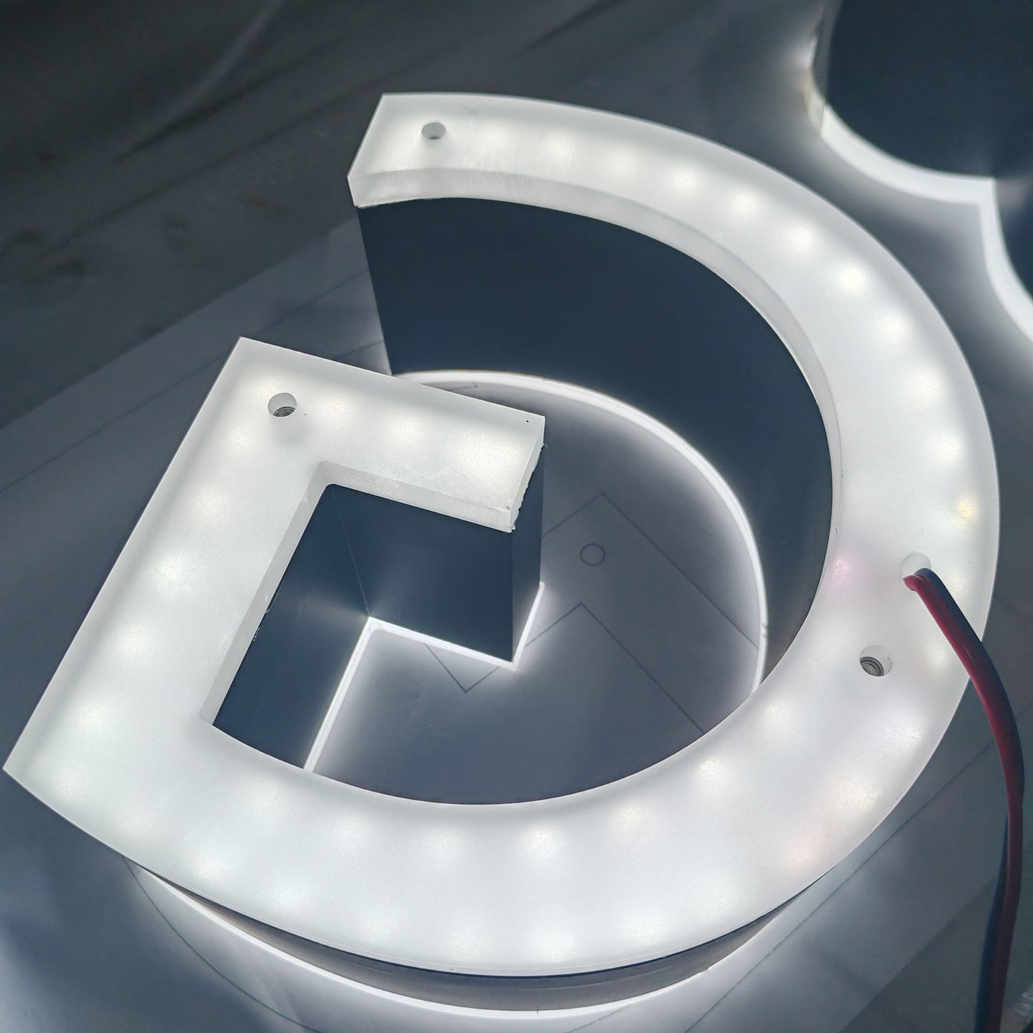 3d Backlit Sign, 3d Led Signage, Custom Outdoor Sign, Business Sign, Double Sided Illuminated Letters, Metal Sign Letters