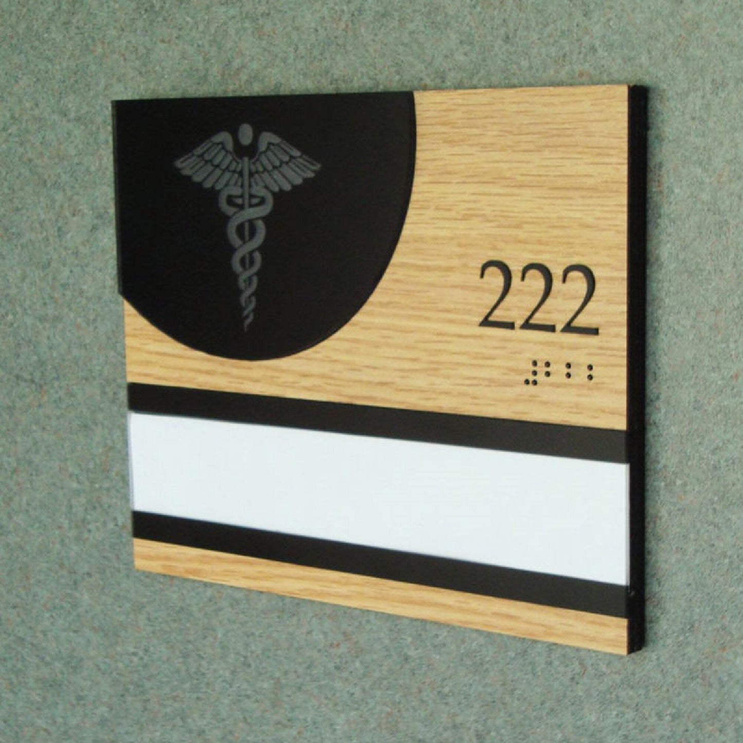 Custom ADA standard braille sign 3d raised numbers metal bead braille wall signage
