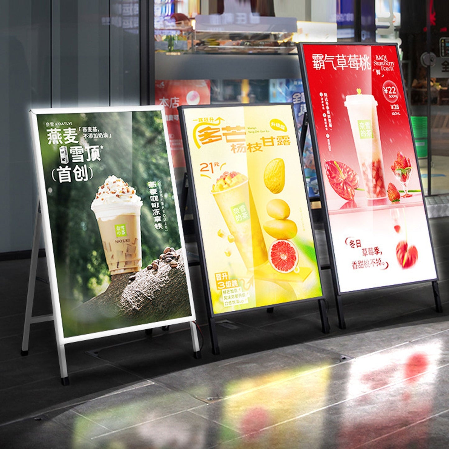 Custom led menu board lighting box led poster a1/a2/a3/a4 free standing ultra thin light box