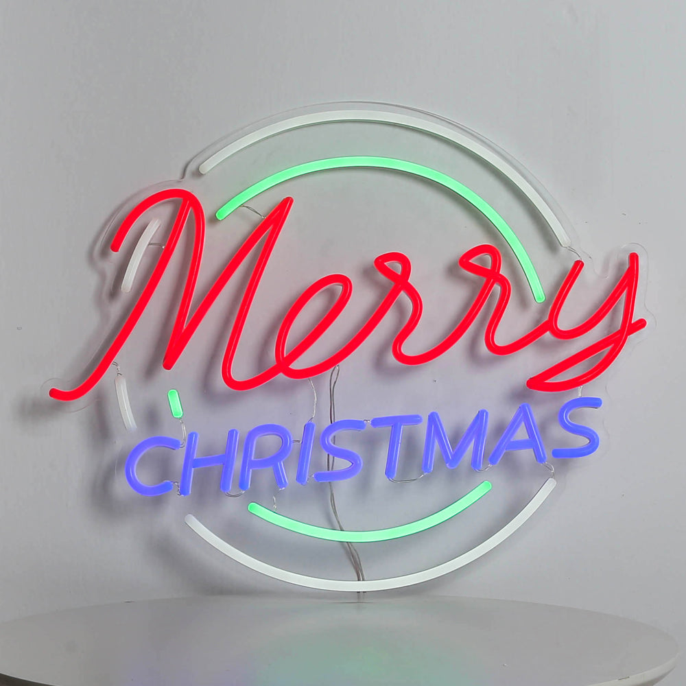 "Merry Christmas" neon sign, led neon flexible sign board, wall mounted neon sign for Christmas