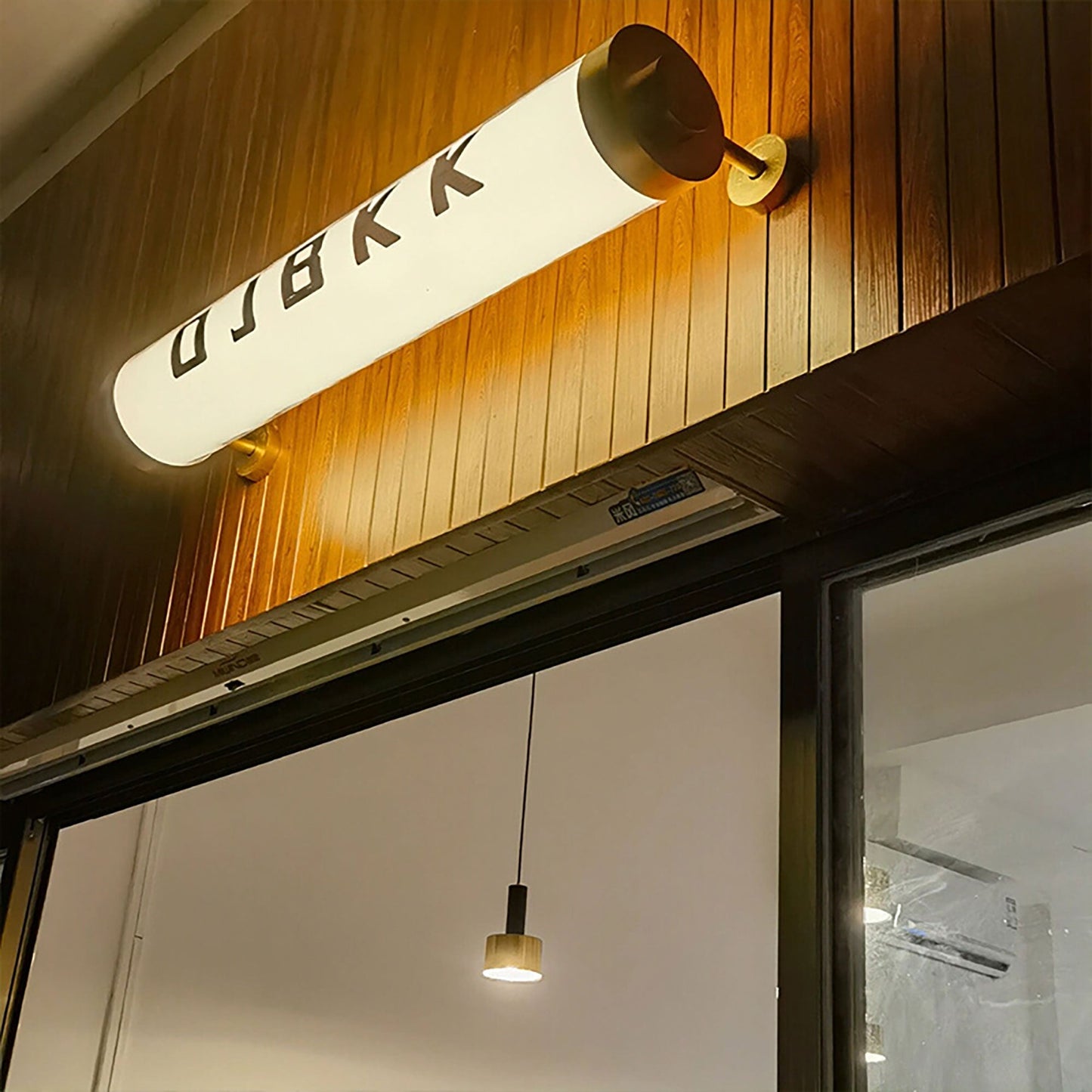 Custom Round Tube Waterproof Acrylic Lightbox Led Full-Lit Restaurant Sign with Logo Printed