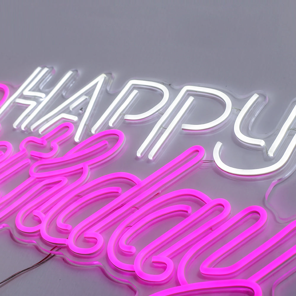 "HAPPY BIRTHDAY" neon sign, led neon sign board,flex neon sign for birthday party