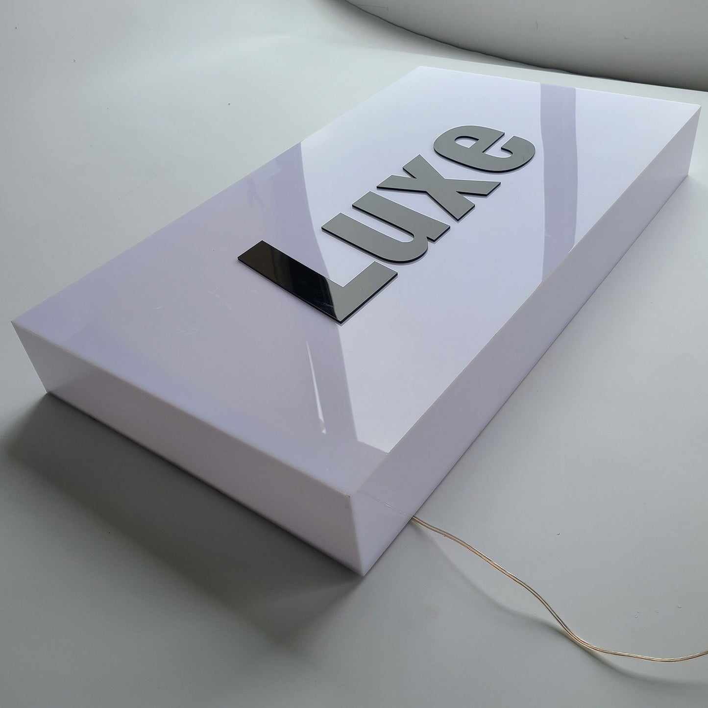 Personalized led advertising light box illuminated wall acrylic sign 3D full lit acrylic lightbox for business