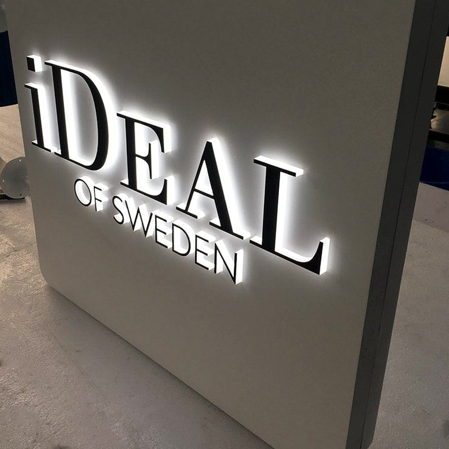 Blade Logo Sign Custom LED Lightbox Signs Stainless Steel Double Lit Shop Front Commercial Sign