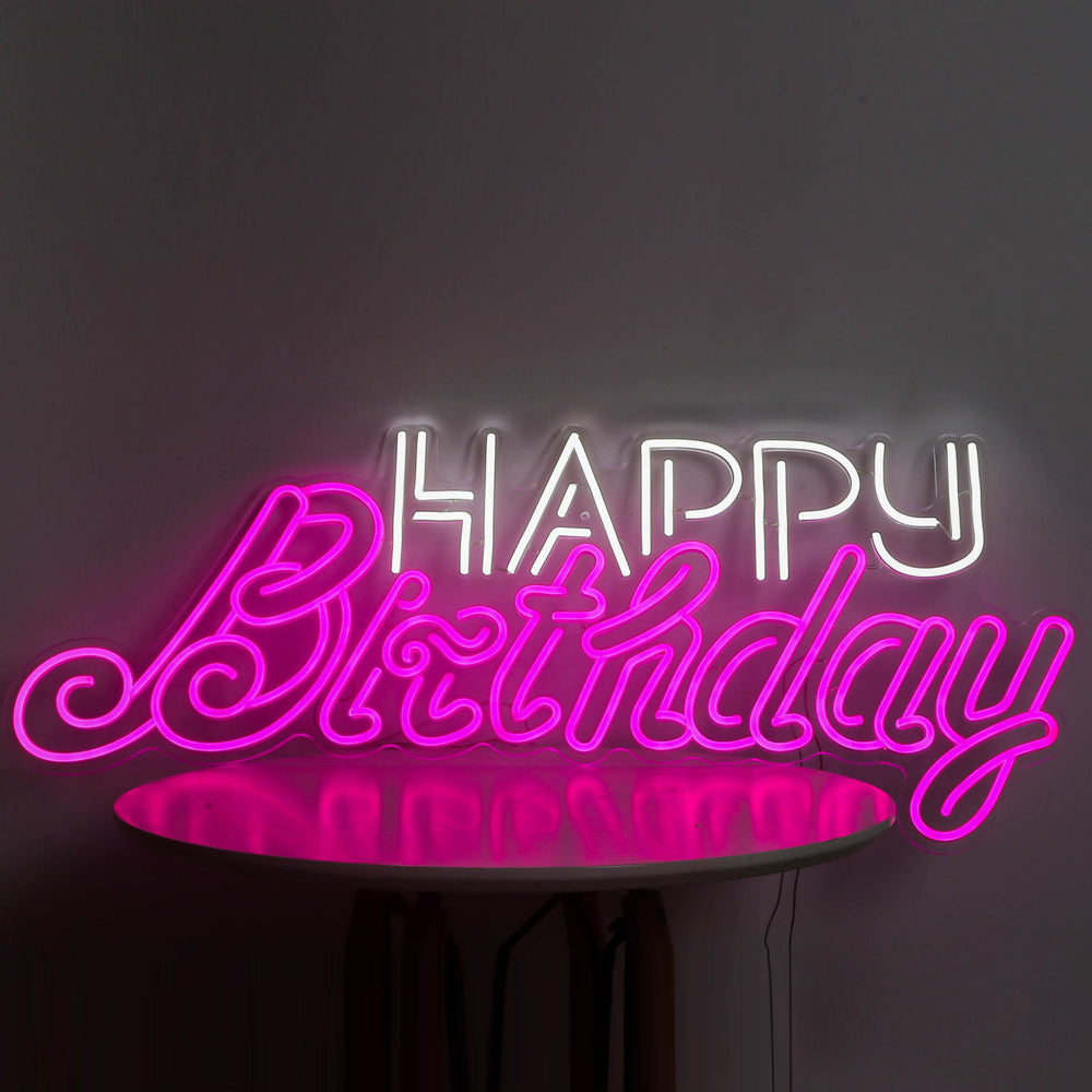 "HAPPY BIRTHDAY" neon sign, led neon sign board,flex neon sign for birthday party