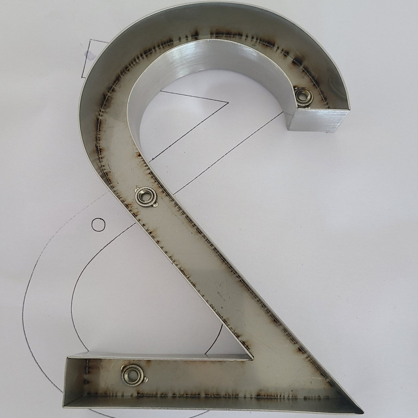 3D Stainless Steel Channel Letters Storefront Brand Logo Sign Metal Brushed Letters Sign