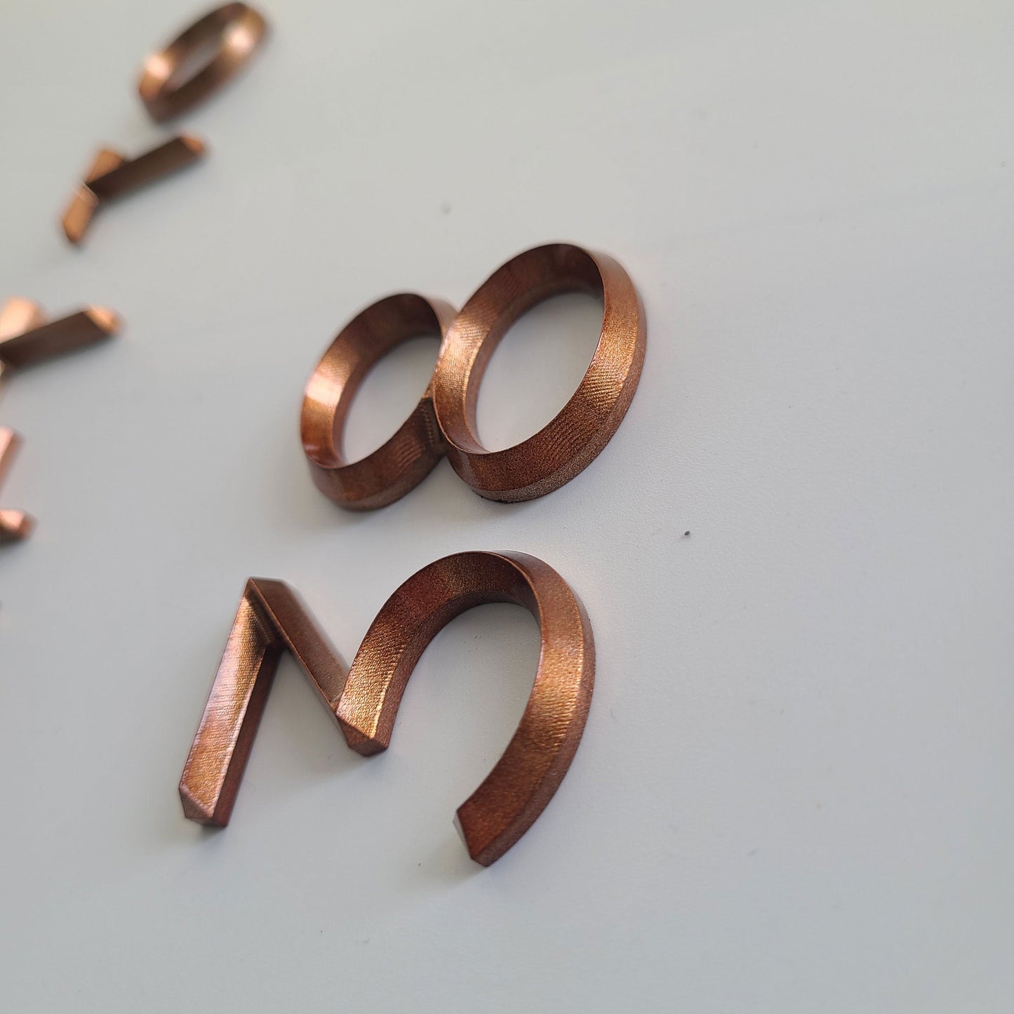 3D engraved stainless steel letters solid cut metal alphabet sign office indoor wall art letters with beveled finish