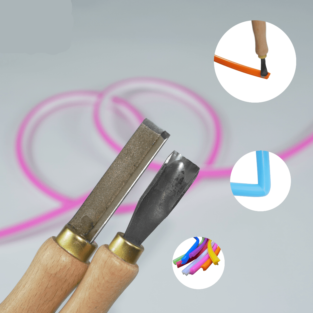 Split Silicone Tube Knife Wooden Handle Hand Tools