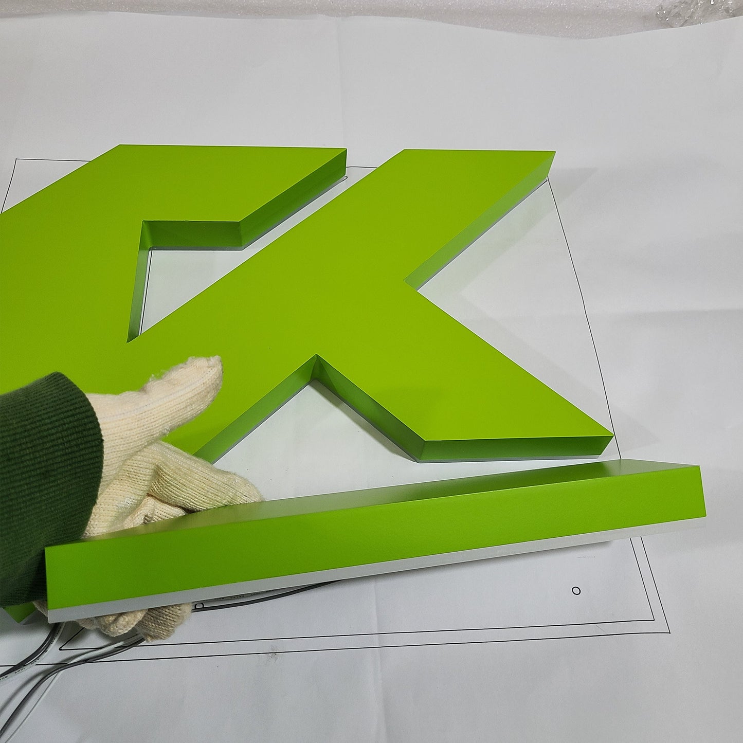 Storefront 3d plastic acrylic letters led double sided illuminated letter custom office led sign