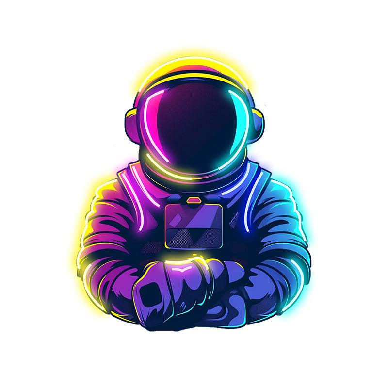 Astronaut's Warm Moment: Interstellar Dreams in the Arms of Both Hands neon signs