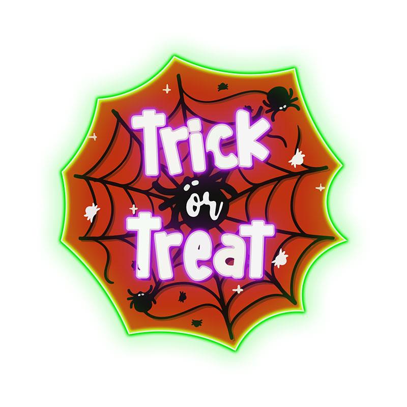 Creepy Spider Web Neon Signs | Spooky LED Decoration for a Haunted Halloween Vibe