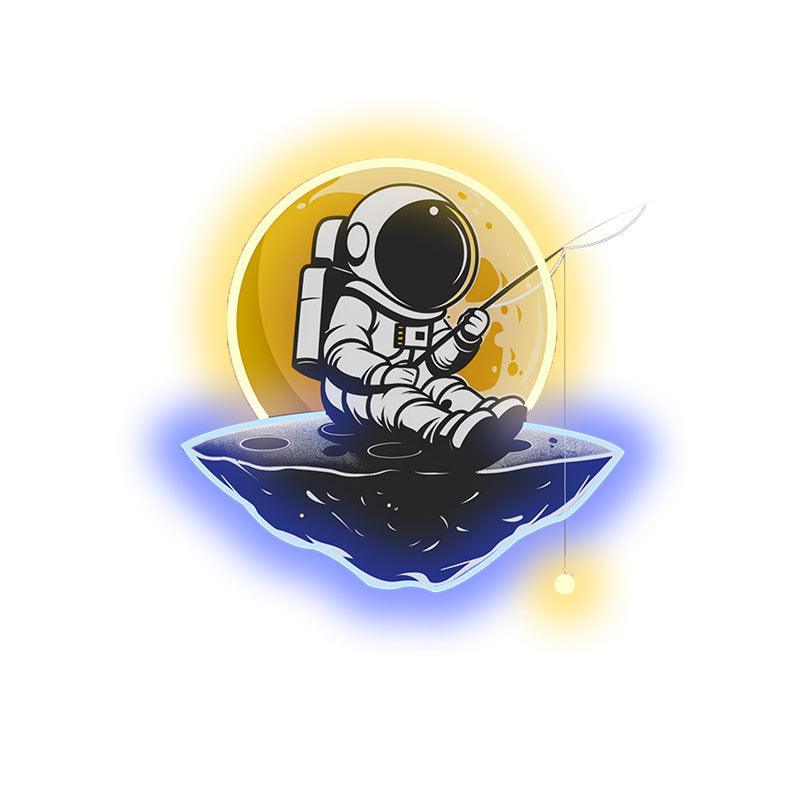 Astronaut Fishing Neon signs Light - Whimsical LED Decor for Space Enthusiasts, Perfect Gift for Fishing Lovers, Fun and Unique Wall Art