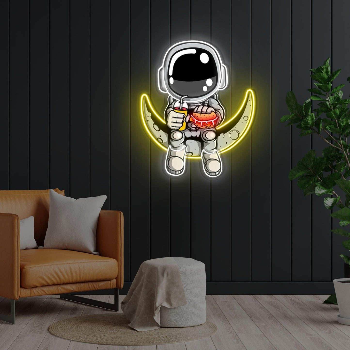 "Astronaut Hamburger" Neon signs Acrylic Artwork