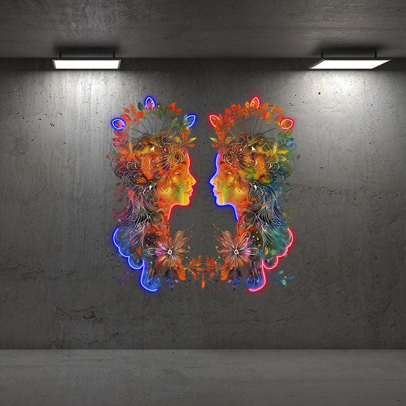 Gemini Neon signs Light - Playful LED Zodiac Sign Decor for Home, Perfect Gift for Gemini Lovers, Versatile and Fun Wall Art
