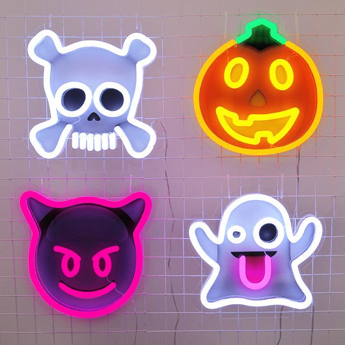 Halloween Emojis neon signs