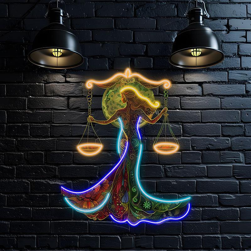 Libra Neon signs Light - Elegant LED Zodiac Sign Decor for Home, Perfect Gift for Libra Lovers, Balance and Harmony Wall Art
