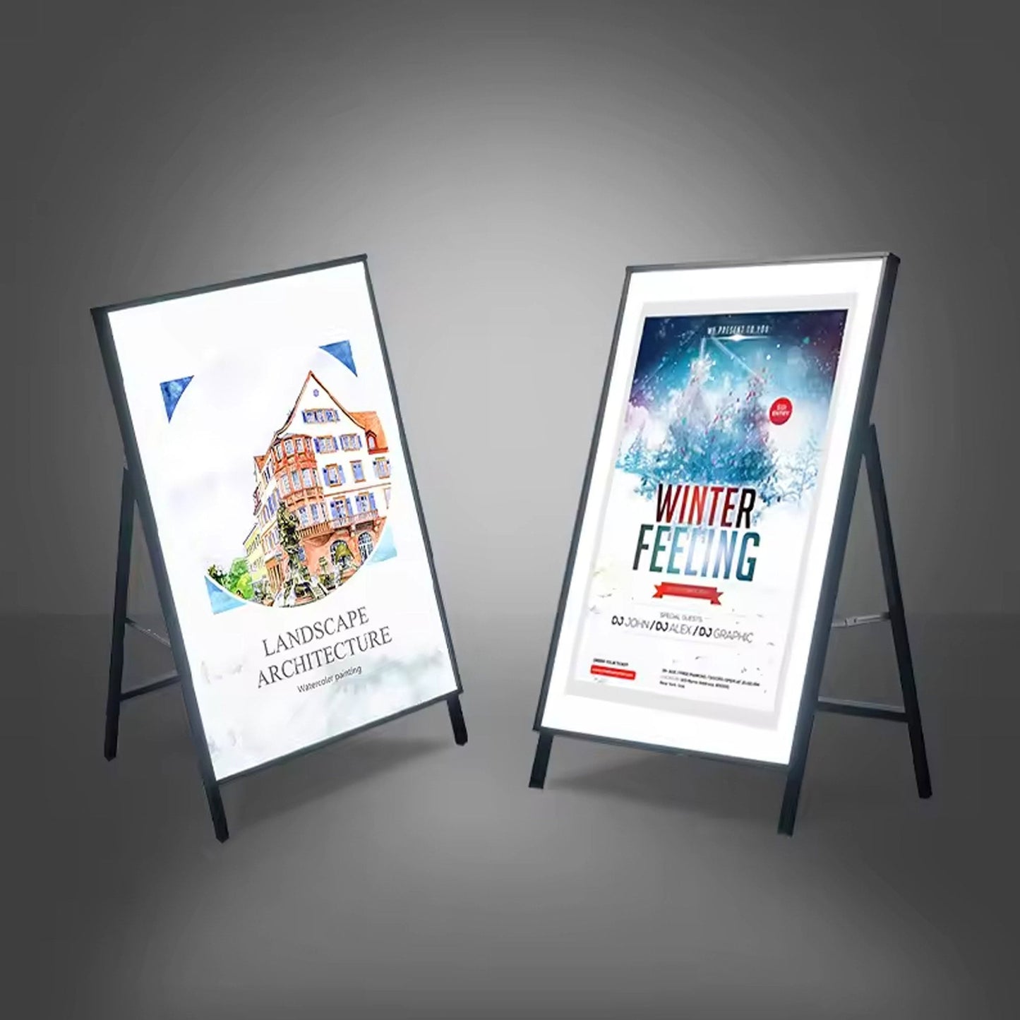 Custom led menu board lighting box led poster a1/a2/a3/a4 free standing ultra thin light box