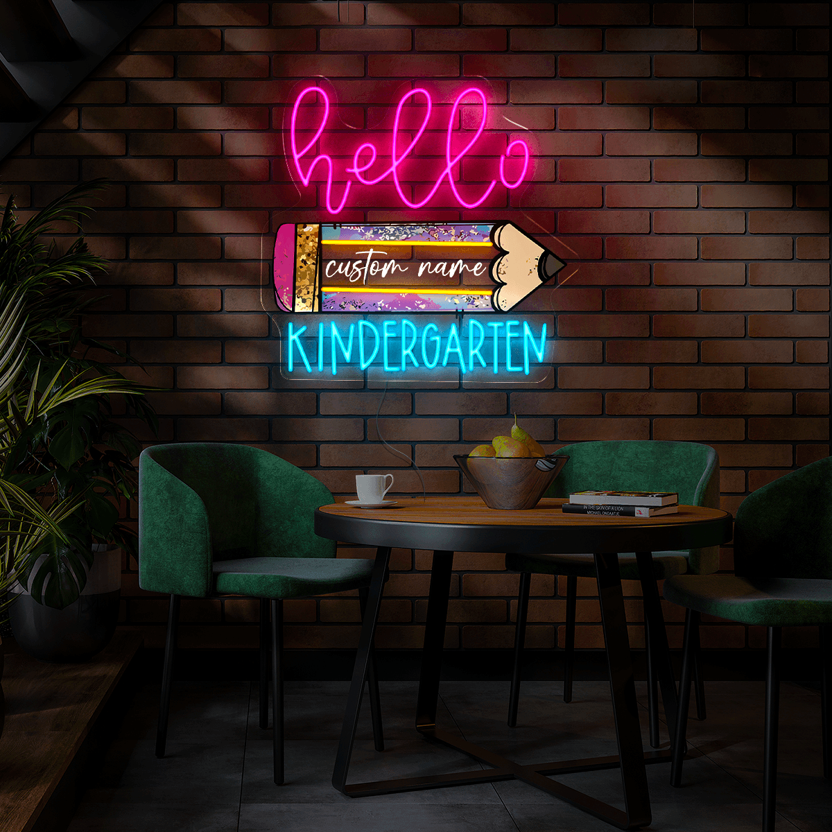 Hello Pencil Kindergarten Led Neon Sign