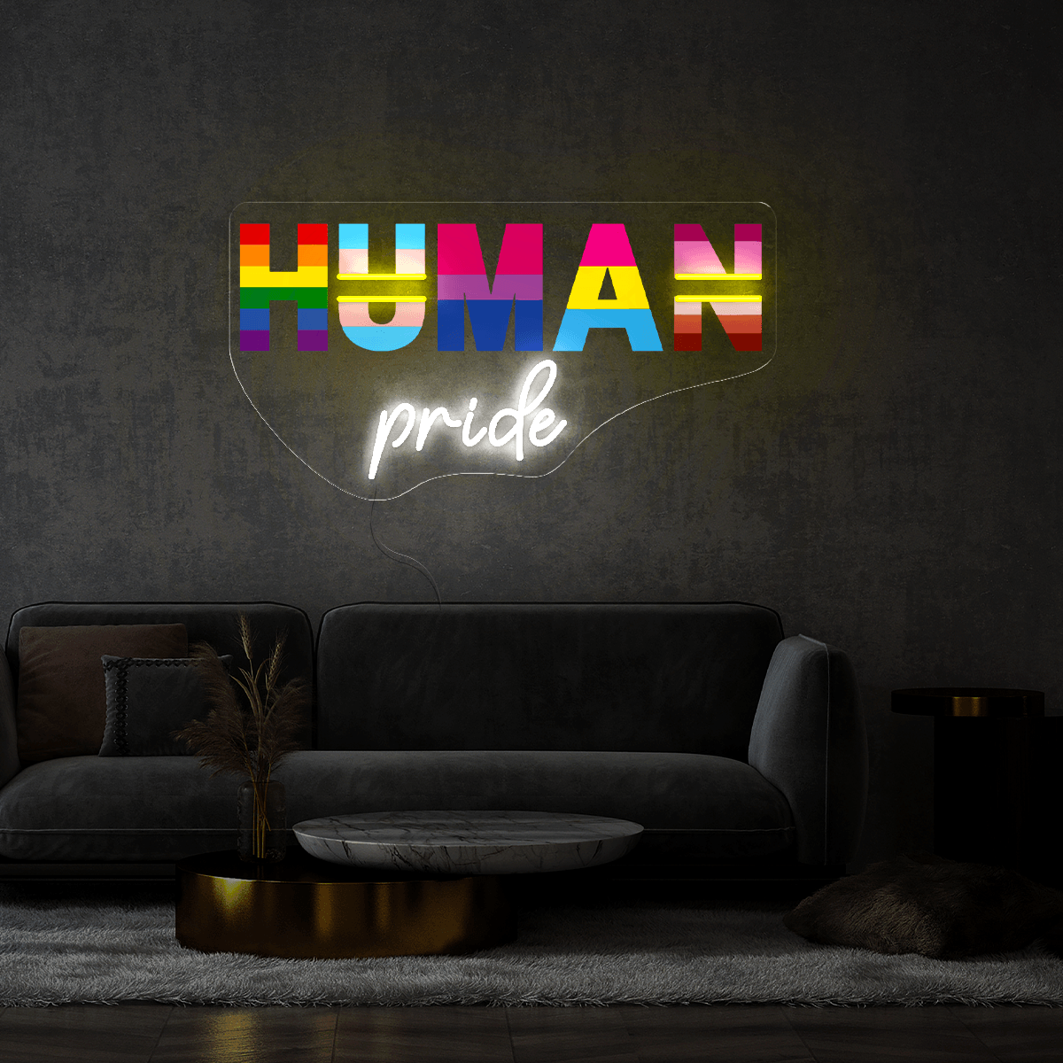 Human Pride Artwork Neon Sign