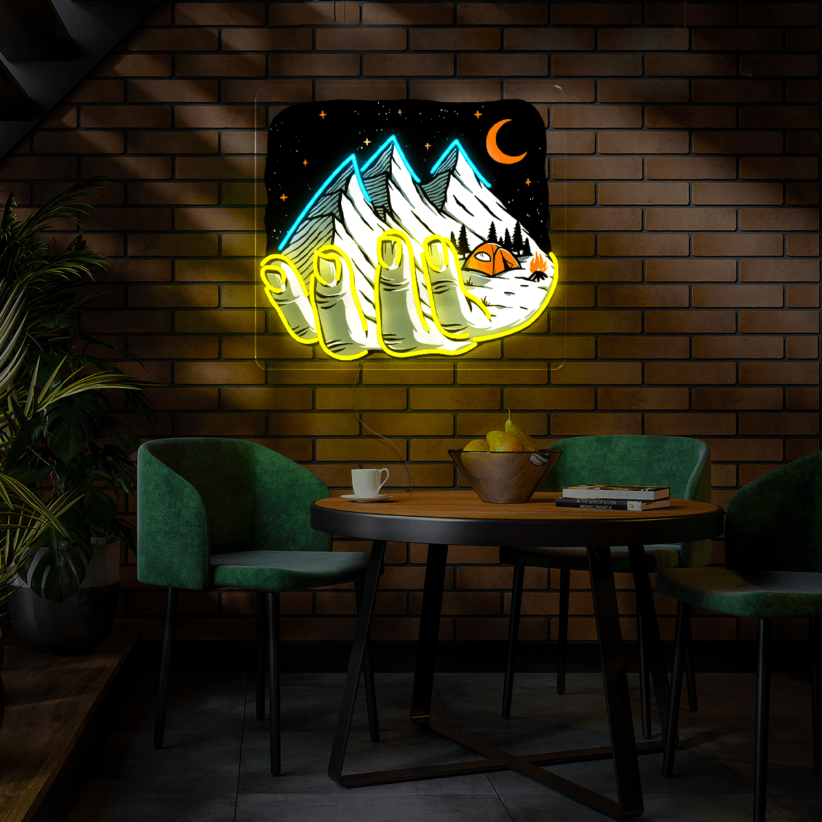 Nature Mountain Artwork Neon Sign