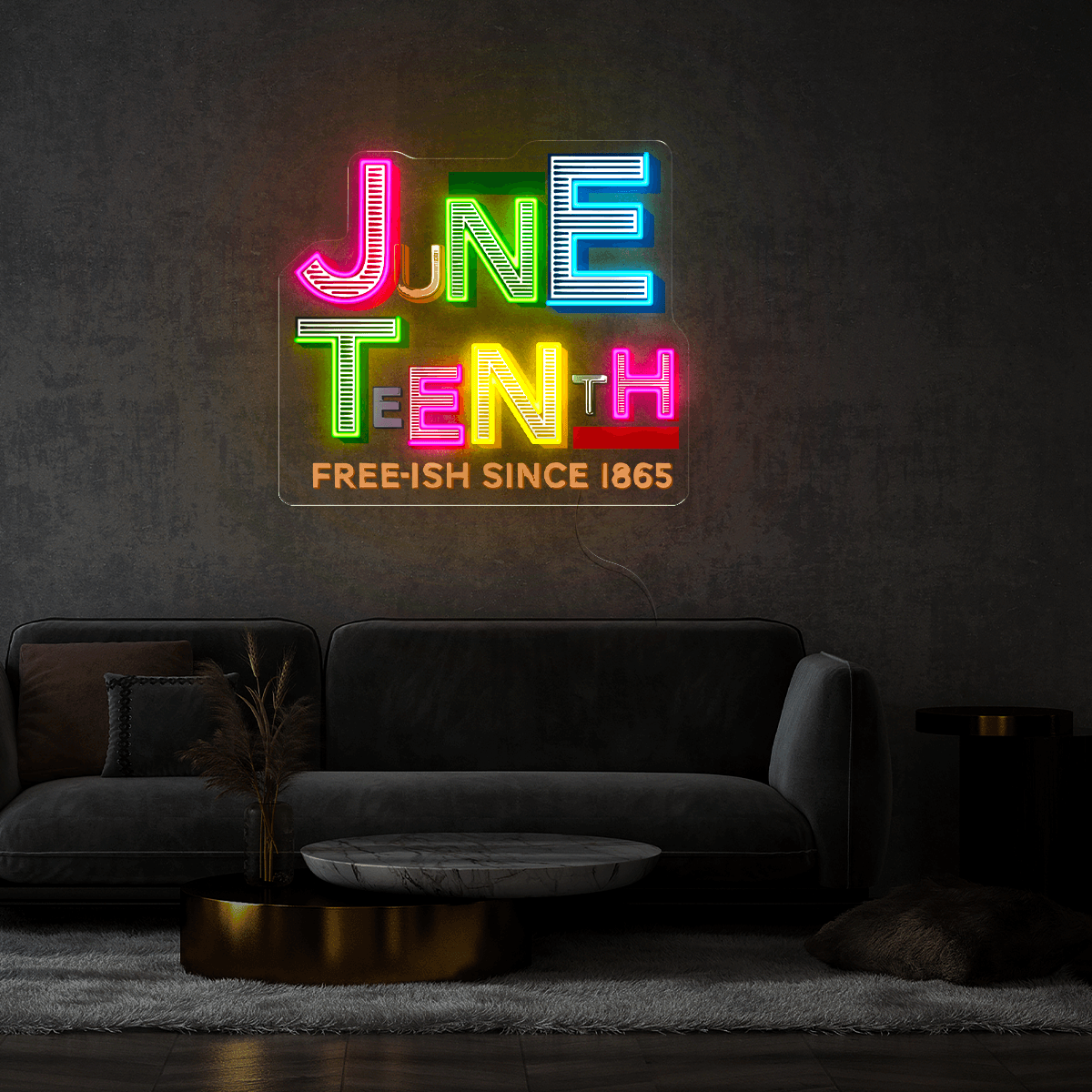Juneteenth Artwork Neon Sign