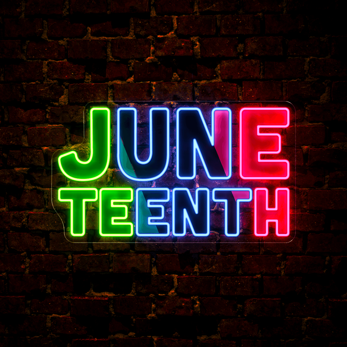 Junteenth Artwork Neon Sign