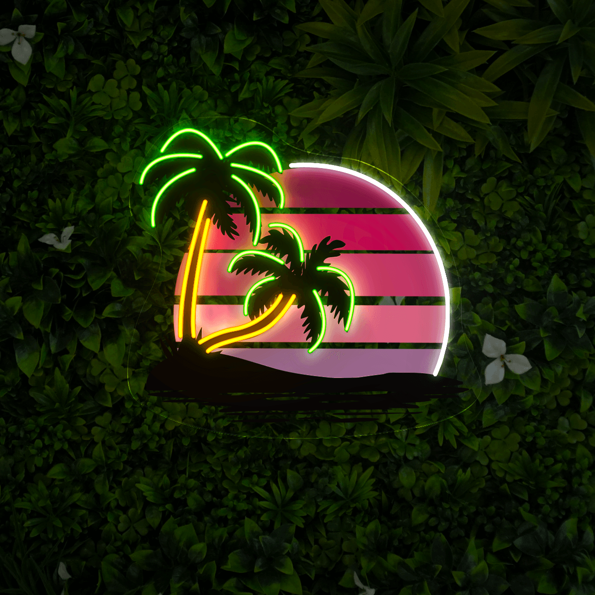 Retro Vintage Style Tree Artwork Led Neon Sign