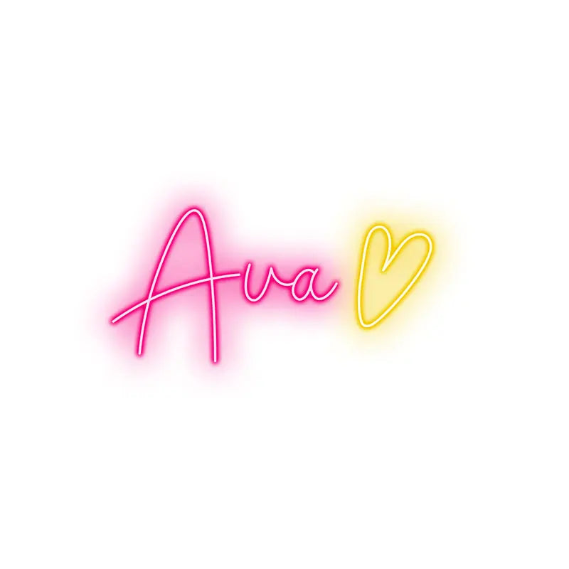 Toysign Ava Personalized Neon LED Wall Sign – Customizable Kids Room Decor with Soft Glow, Aesthetic Bedroom or Birthday Gift
