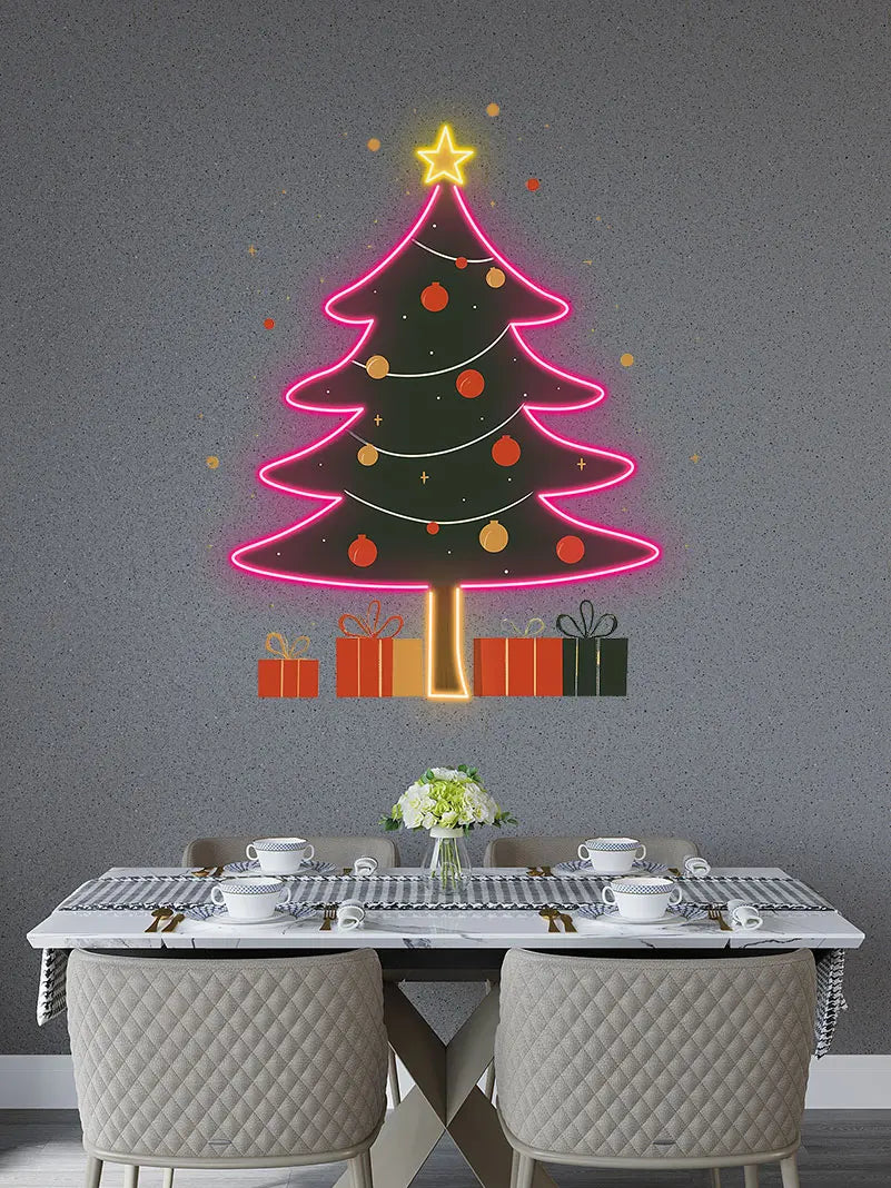 Creative Christmas Tree Neon Sign, LED Wall Decor Light, Custom Neon Sign Light, Creative Gift Neon Light For Home Decor