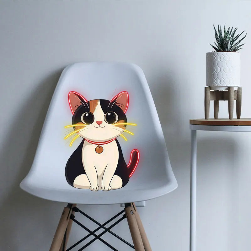 Toysign Kawaii Cat Neon Light – Adorable Wall Art for Kids' Room or Cat Lovers, Cute Calico Cat Design for Room Decor, Fun Gift