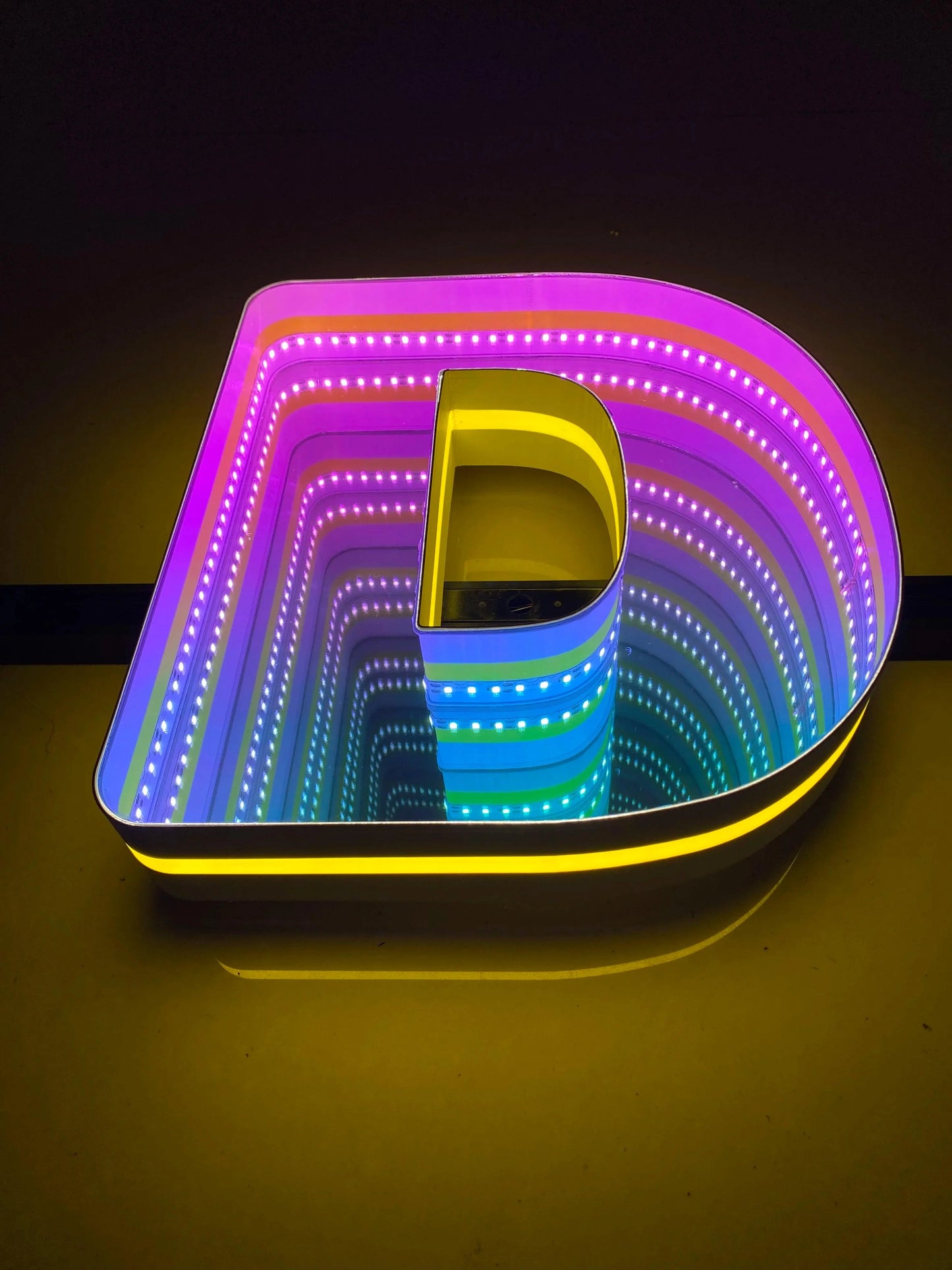 Stocked Infinity Mirror 3D Letters, Uppercase letters, Perfect for Restaurant, Market, Bar, Hotel Decor