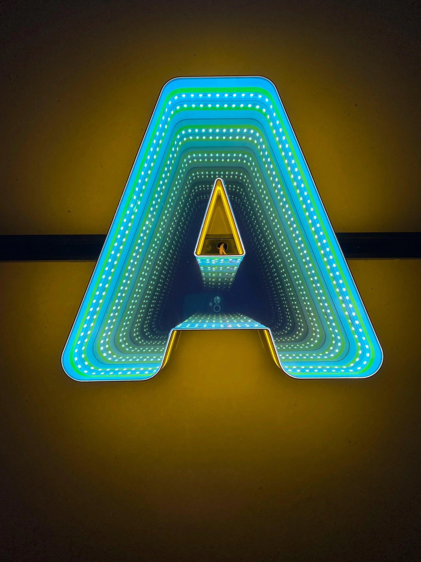 Stocked Infinity Mirror 3D Letters, Uppercase letters, Perfect for Restaurant, Market, Bar, Hotel Decor