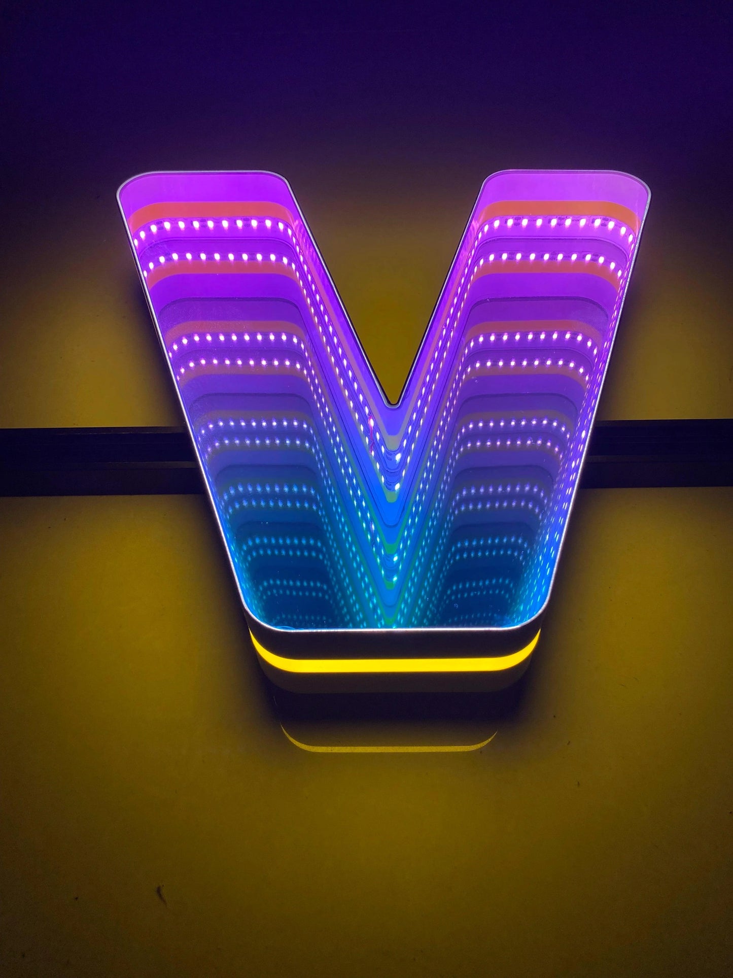 Stocked Infinity Mirror 3D Letters, Uppercase letters, Perfect for Restaurant, Market, Bar, Hotel Decor