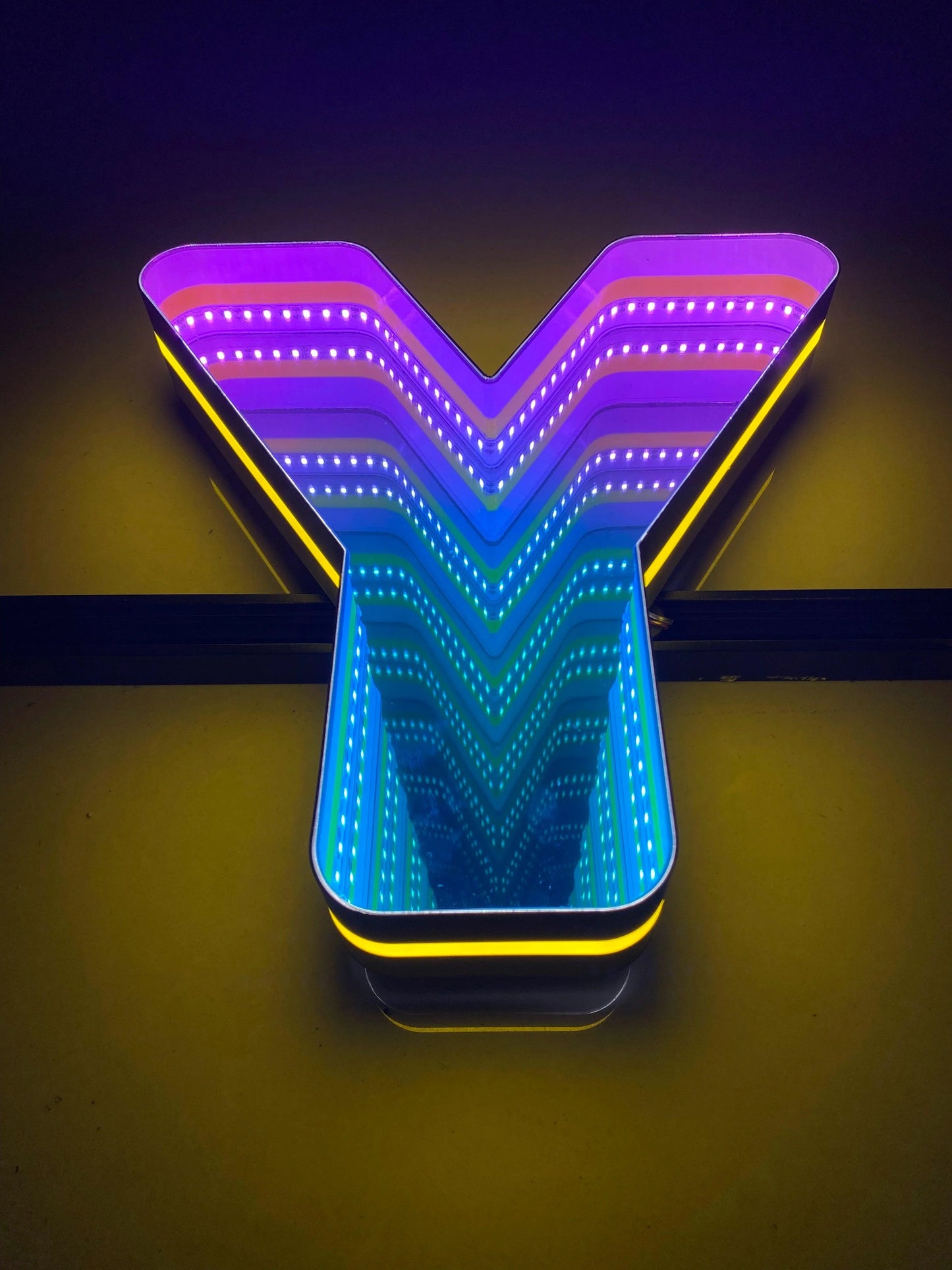 Stocked Infinity Mirror 3D Letters, Uppercase letters, Perfect for Restaurant, Market, Bar, Hotel Decor