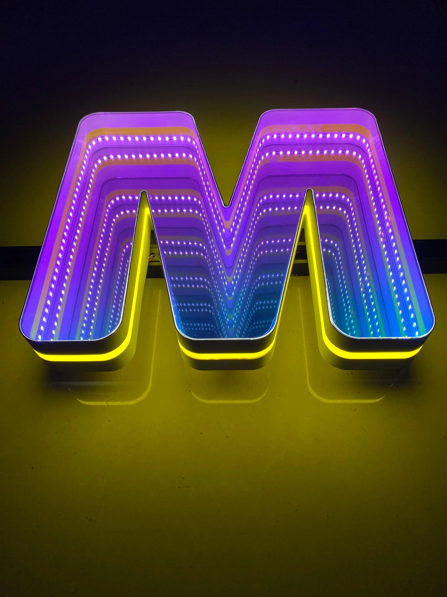 Stocked Infinity Mirror 3D Letters, Uppercase letters, Perfect for Restaurant, Market, Bar, Hotel Decor