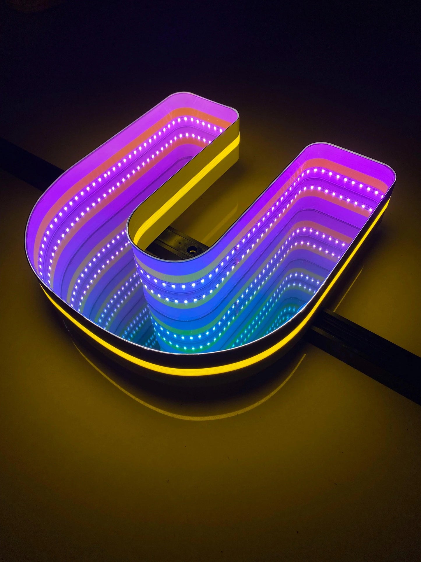 Stocked Infinity Mirror 3D Letters, Uppercase letters, Perfect for Restaurant, Market, Bar, Hotel Decor