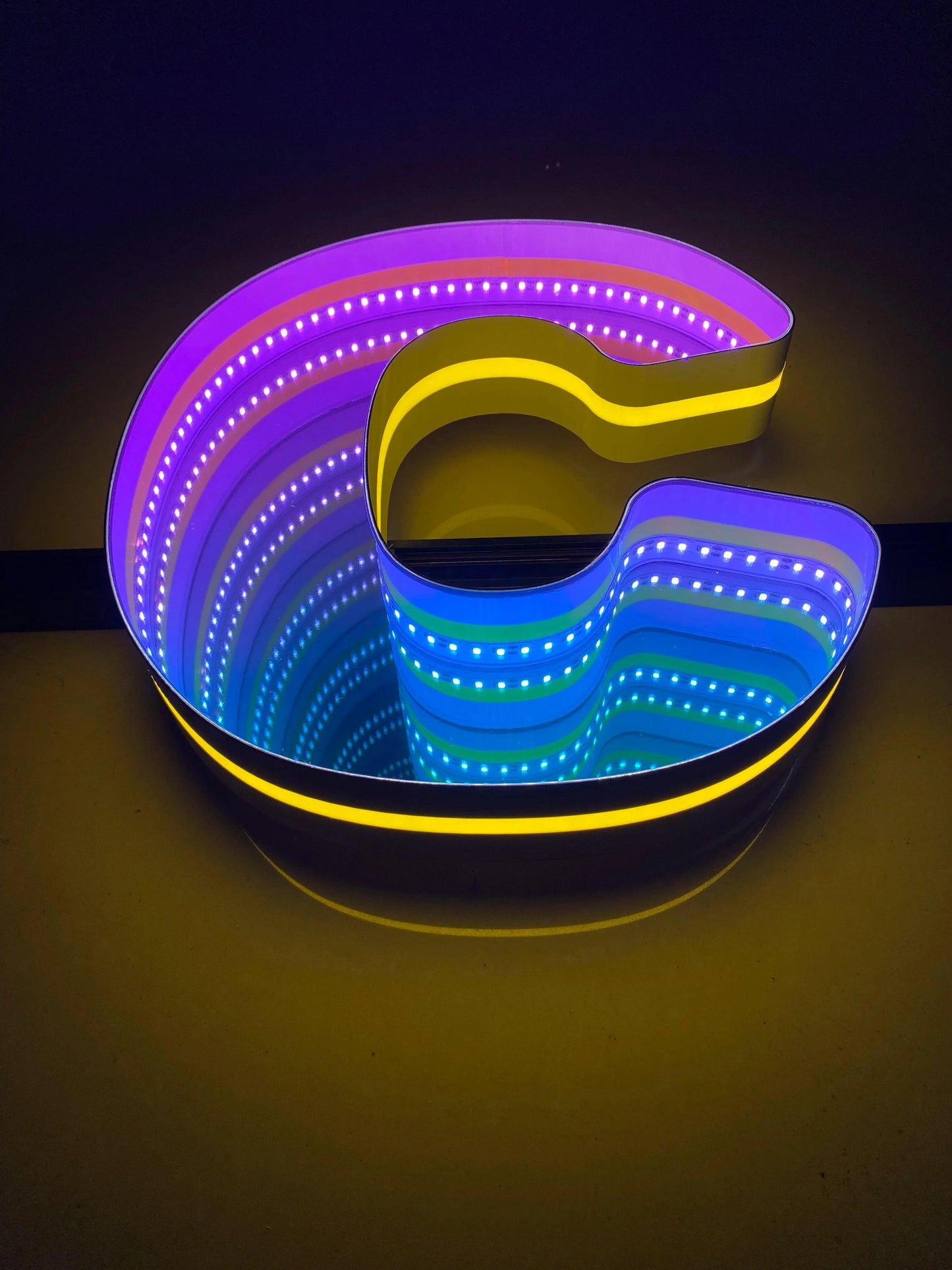 Stocked Infinity Mirror 3D Letters, Uppercase letters, Perfect for Restaurant, Market, Bar, Hotel Decor