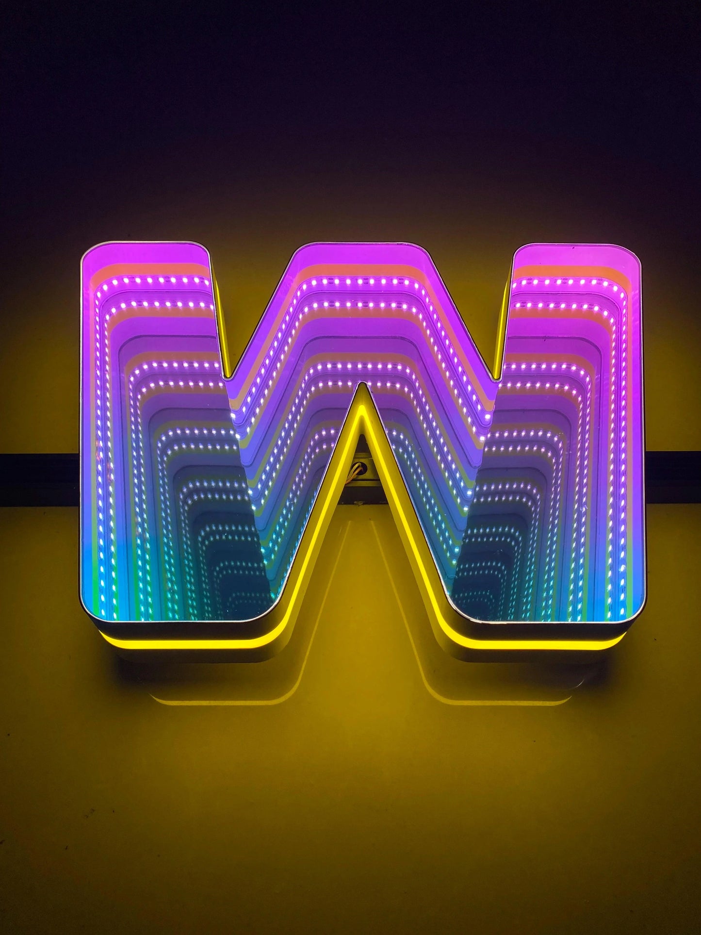Stocked Infinity Mirror 3D Letters, Uppercase letters, Perfect for Restaurant, Market, Bar, Hotel Decor